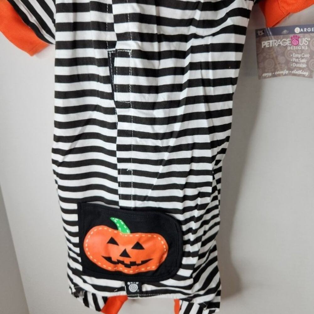 Halloween pet outfit size Large with pumpkin dog costume Petrageous NWT